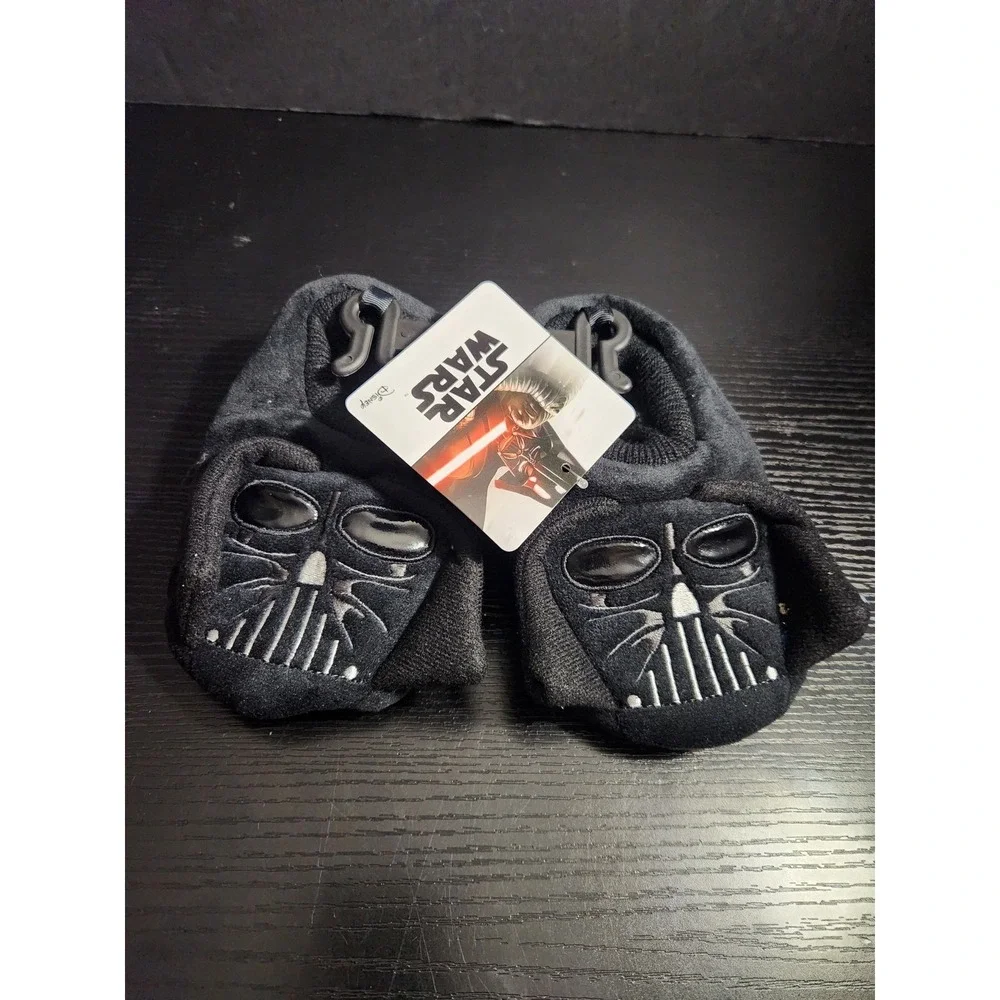 Star Wars Darth Vader Slippers Toddler Boys Girls Black‎ Size M 7-8